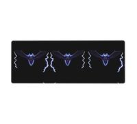 XBKGOHA Tapis de souris extra large avec motif de chauve-souris Lightning Forte adhérence, durable, bord de verrouillage précis 30,5 x 80 cm