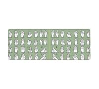 XBKGOHA Tapis de souris extra large en langue des signes de l'alphabet - Forte adhérence, durable, bord de verrouillage précis - 30,5 x 80 cm