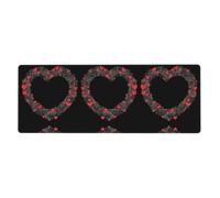XBKGOHA Tapis de souris imprimé couronne d'amour extra large forte adhérence, durable, bord de verrouillage précis 30,5 x 80 cm
