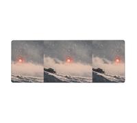 XBKGOHA The Sun On A Snowy Day Tapis de souris extra large Forte adhérence, durable, bord de verrouillage précis 30,5 x 80 cm
