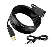 XBOHJOE Câble d'extension actif USB 3.0 de 15,2 m : répéteur USB avec amplificateur de signal, long câble USB 3.0 A-mâle A-femelle pour webcam Oculus Rift Quest Link Xbox 360 Kinect PlayStation Webcam