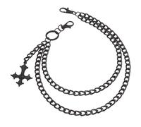XBOKA Chaîne de pantalon avec pendentif en forme de croix pour les amateurs de culture de rue multicouche pour jeans