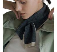 XBOKA Écharpe courte en tricot chaud pour costume de bureau, cache-cou, châle pour femme, écharpe croisée d'extérieur et d'intérieur