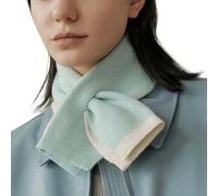 XBOKA Écharpe courte en tricot chaud pour costume de bureau, cache-cou, châle pour femme, écharpe croisée d'extérieur et d'intérieur