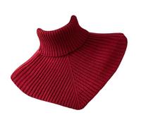 XBOKA Écharpe d'hiver en tricot à col roulé pour femme - Écharpe solide pour femme à la mode