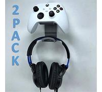 Xbox Controller Wall Mount & Headphone Holder Hanger Bracket (2 PACK) For Xbox Series X/Series S/One/One S/One X Remote Grey x 2