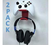 Xbox Controller Wall Mount & Headphone Holder Hanger Bracket (2 PACK) For Xbox Series X/Series S/One/One S/One X Remote Red x 2