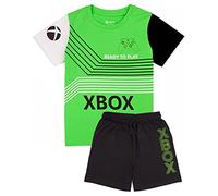 XBOX Pajamas Green ou Noir Options Black Kids Gamer T-Shirt Short PJS 9-10 Ans