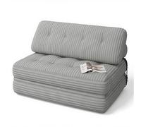 Xbro Canapé-lit Pliable 2 en 1 pour 2 Personnes, Canapé-lit avec Coussins Amovibles, Fauteuil-lit adapté aux Petits espaces, 90 x 130 cm plié, 200 x 130 cm déplié, Gris Clair