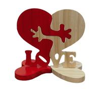 Xbsduih 1 Pcs Amour Puzzle en Bois Bloc Ornement Sculpture Ornements en Bois
