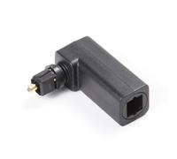 Xbsduih 1 Pièce Adaptateur Audio Optique Toslink 90 Degrés À Femelle Angle Droit 360° Roue PC TV DVD Optique Stéréo
