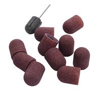 Xbsduih 10PCS Électrique Nail Drill Bit Bandes de Broyage Caps Ponçage Manches Bandes de Remplacement Set Électrique Nail Accessoires 13X19Mm ()