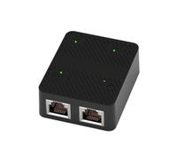 Xbsduih 2 Ports 100Mbps Commutateur Réseau RJ45 Réseau Splitter Extender Sélecteur Adaptateur 2 Voies Connecteur Type C Alimentation Noir