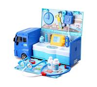 Xbsduih 21 PièCes VéHicule de Sauvetage Simulation Ambulance Camion Camion éDucatif Enfants Jouet Ensemble de Rôle Cadeau pour GarçOns Filles Enfants