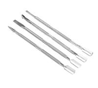 Xbsduih 4 pièces Manucure Outil Acier Push 4 Pièces Set pour Ongles Manucure Pédicure