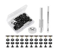 Xbsduih 43 Boutons-Pression en Métal avec 3 Outils de Fixation pour à Vêtements, Vestes, Fournitures de Fabrication Artisanale