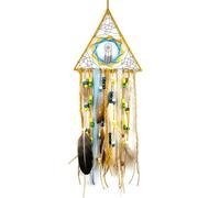 Xbsduih Attrape-Rêves, Attrape-Rêves Fait à la Main avec Perles de Plumes, Pendentif Turquoise, Attrape-Rêves, Décoration Murale Bohème, Facile à Installer, Facile à Utiliser -A