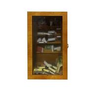 Xbsduih Bibliothèque Miniature de Poche pour L'Anxiété, Petite Bibliothèque de Livres en Bois, Anti-Stress, Étagère de Table avec 80 Livres, Facile à Utiliser