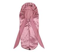 Xbsduih Bonnet de nuit longue queue cheveux tressés bonnet de douche casque de douche pour sauna bonnet de bain facile à utiliser rose