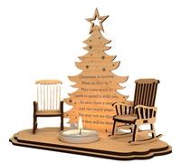 Xbsduih Bougeoir souvenir de Noël pour rappeler le bien-aimé bougeoir à bascule en bois pour chaise de Noël en Memorial