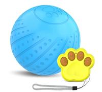 Xbsduih Boule de jouet interactive intelligente pour chiens, balle active pour chiots/chiens de petite taille avec lumières LED avec durable et facile à installer - Bleu