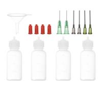 Xbsduih Bouteilles avec applicateur de précision de 1 Oz, 4 bouteilles à presser avec pointe d'aiguille de 30 ml petites bouteilles à presser mini bouteille avec aiguille