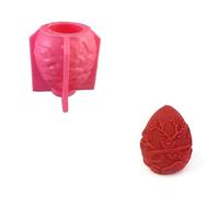 Xbsduih Cadeau du jour de Pâques Création de bougies d'oeufs moule en silicone Festival oeufs en relief moule en résine époxy rose sculptée outil pour savon durable facile à utiliser,