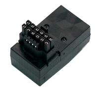 Xbsduih Carte graphique 12 VHRWR 600 W 5.0 Connecteur 12 + 4 broches Adaptateur 90 degrés ATX 3.0 Adaptateur d'alimentation 16 broches à femelle durable, facile à installer facile à utiliser (A)
