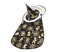 Xbsduih Costume de chat Halloween et vampire pour animaux de compagnie, robe fantastique pour animaux domestiques, chats, costumes de cosplay, vêtements d'Halloween