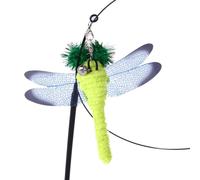 Xbsduih D Cat Toys Simulation d'oiseaux interactifs avec ventouse et plumes d'oiseaux avec bâtons pour chats durables