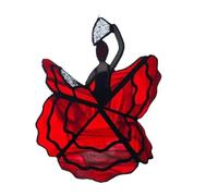 Xbsduih Dancing Lady Stained Glass Spinner Décoration à suspendre à l'extérieur Décorations de jardin Tourbillon décoratif A d'extérieur B