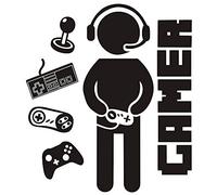 Xbsduih Décalques de Joueur pour la Chambre des Garçons Jeu Autocollant Mural pour la Chambre des Enfants Chambre des Garçons Décoration Murale Salle de Jeux