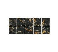 Xbsduih Décoration de carrelage en marbre pour miroir de salle de bain et cuisine, décoration autocollante imperméable à l'eau en M