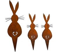 Xbsduih Embout de jardin avec lapin de Pâques Kit rouille pour jardin et porte d'entrée