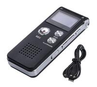 Xbsduih Enregistreur vocal 8G Lecteur MP3 avec réduction du bruit haute définition Convient pour les réunions et autres occasions Noir 1 pièce