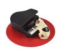 Xbsduih Figurines mignonnes de chats piano comme indiqué en résine pour décorer le bureau dans la chambre à coucher ou dans le jardin
