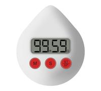 Xbsduih Horloge de Bain Numérique Horloge de Douche Imperméable Température Humidité Horloge Murale avec pour Compte à Rebours Visuel Blanc