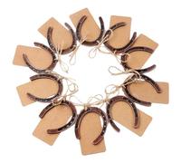 Xbsduih Lot de 10 cartes porte-bonheur en forme de cadeaux rustiques pour décorations vintage pour les fêtes de mariage