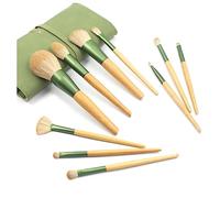 Xbsduih Lot de 10 pinceaux de maquillage pour fond de teint, pinceau pour fard à paupières pour nez, cheveux en fibre douce
