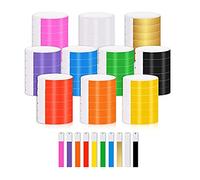 Xbsduih Lot de 1000 bracelets en papier, bracelets en néon, imperméables pour fêtes, bracelets (10 couleurs)