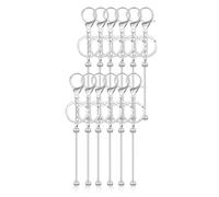 Xbsduih Lot de 12 barres avec perles pour perles, vides pour kits de création de bijoux pour enfants,