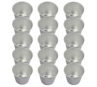 Xbsduih Lot de 15 moules pour pudini, tasses antiadhésives pour pudins, moules à tartes à l', moules robustes pour préparer des friandises et