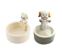 Xbsduih Lot de 2 bougeoirs en forme de bougeoirs votive pour bougeoirs pour table bougie facile à utiliser, D