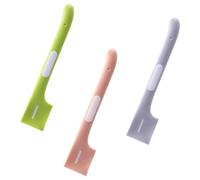 Xbsduih Lot de 3 cuillères en canettes pour animaux domestiques - palette en matériau pour chiens et chats, design avec poignée longue pour la sécurité, différentes couleurs
