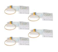 Xbsduih Lot de 5 pièces de broderie - Lot de matériaux faits à la main pour débutants, motifs végétaux imprimés, adaptés aux adultes et aux enfants