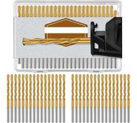 Xbsduih Lot de 50 forets pour plaques de plâtre avec pointe pilote de 1/8 de pouce de diamètre, forets pour plaques de plâtre, outils pour cloison sèche, pour spirale