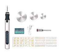 Xbsduih Machines à Graver Mini Stylo pour Graveur Électrique Outils Sans Fil Bijoux Gravés Verre Pierre Métal Plastique Bois Résine