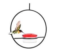 Xbsduih Mangeoire à oiseaux circulaire suspendue, mangeoire à oiseaux, suspendue, empilable avec en métal, bol en plastique, durable, facile à installer, facile à utiliser 1