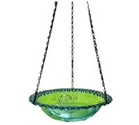 Xbsduih Mangeoire à oiseaux en métal avec suspension à explosion Mangeoire à oiseaux d'extérieur Mangeoire à oiseaux pour animaux de compagnie bleu durable