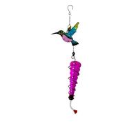 Xbsduih Mangeoire à oiseaux en métal et verre, suspendue extérieure, en verre, pour, Mangeoire à eau, ornements pour mangeoire pour oiseaux suspendus B